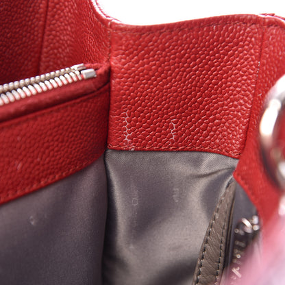 Chanel Caviar Quilted Grand Shopping Tote GST Red 8 of 16