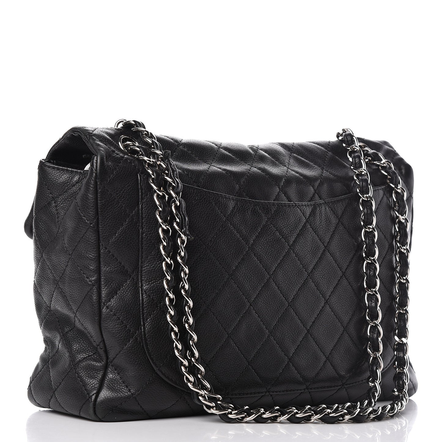Caviar Quilted Maxi Single Flap Black