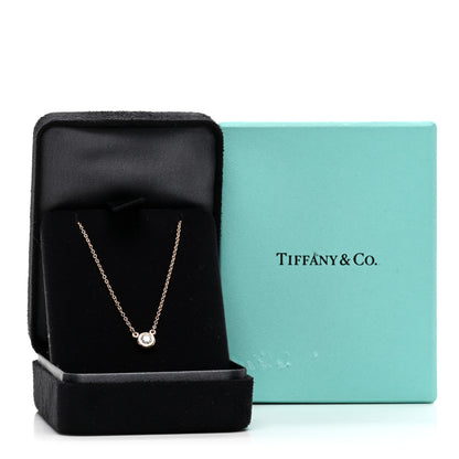 Tiffany 18K Rose Gold Diamond .17ct Elsa Peretti Diamonds by the Yard Pendant Necklace 5 of 5
