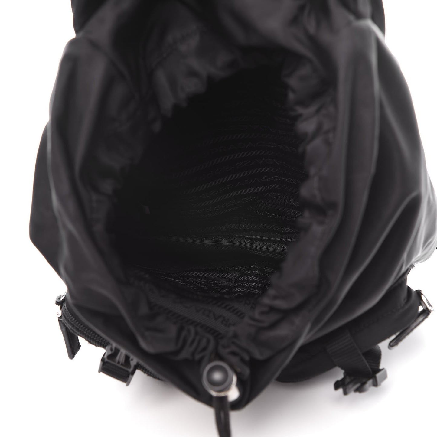 Tessuto Nylon Double Buckle Backpack Black