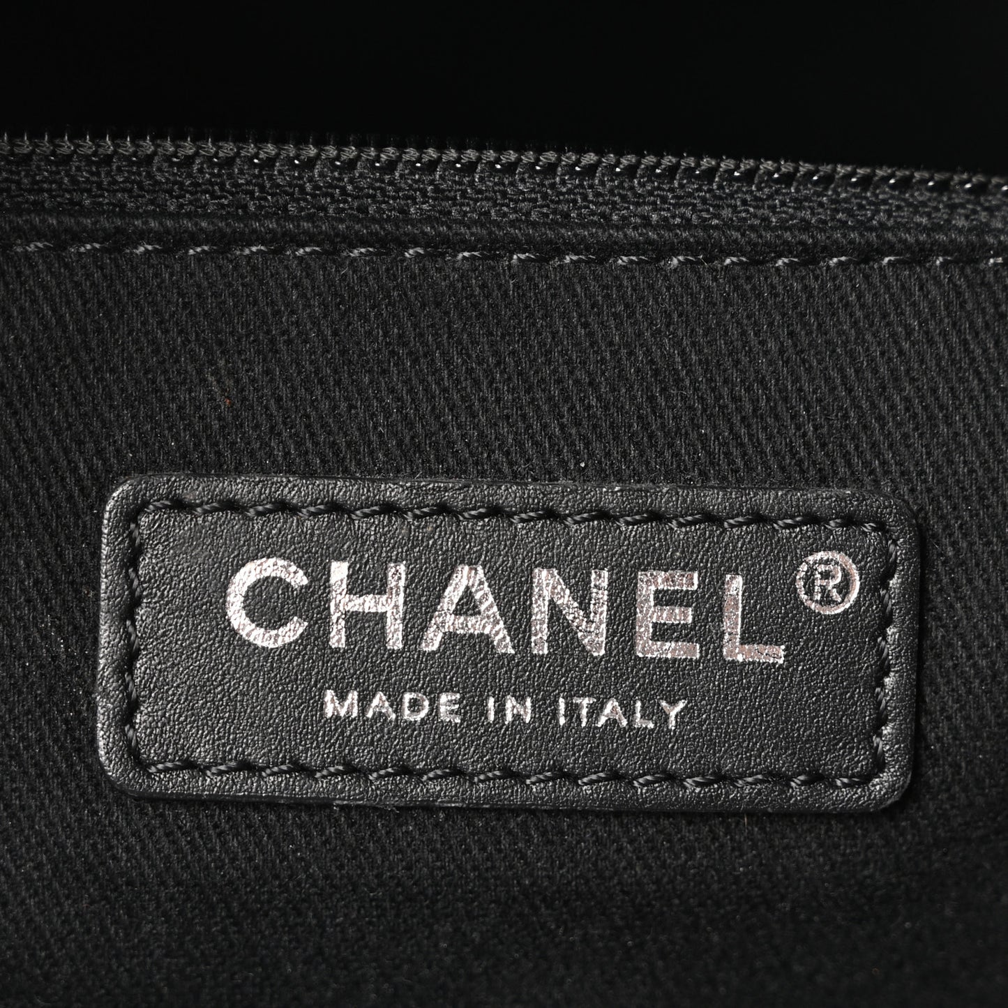 Lurex Canvas Small Deauville Tote Black