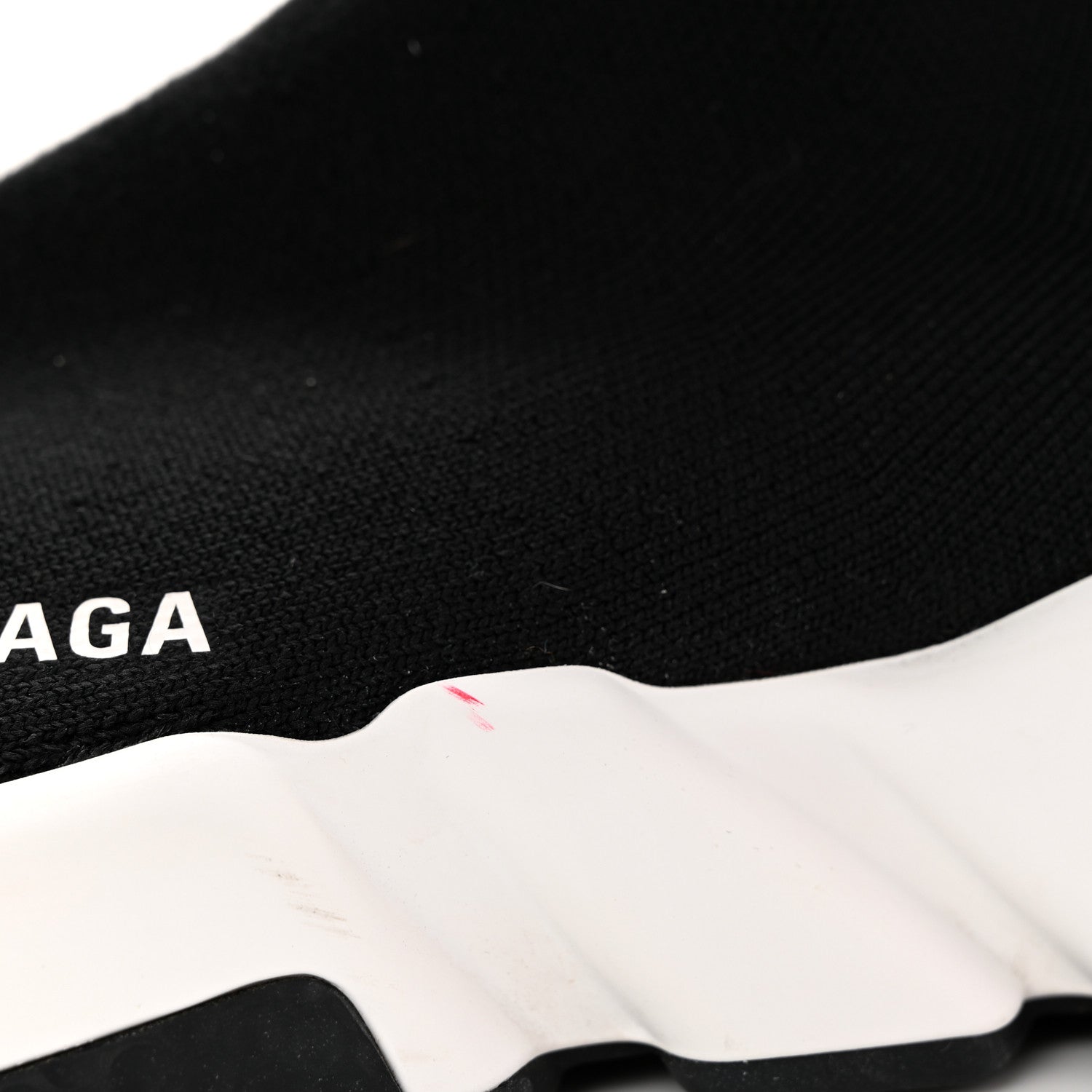 Balenciaga Neoprene Knit Womens Speed Sneakers 38 Black White 10 of 16