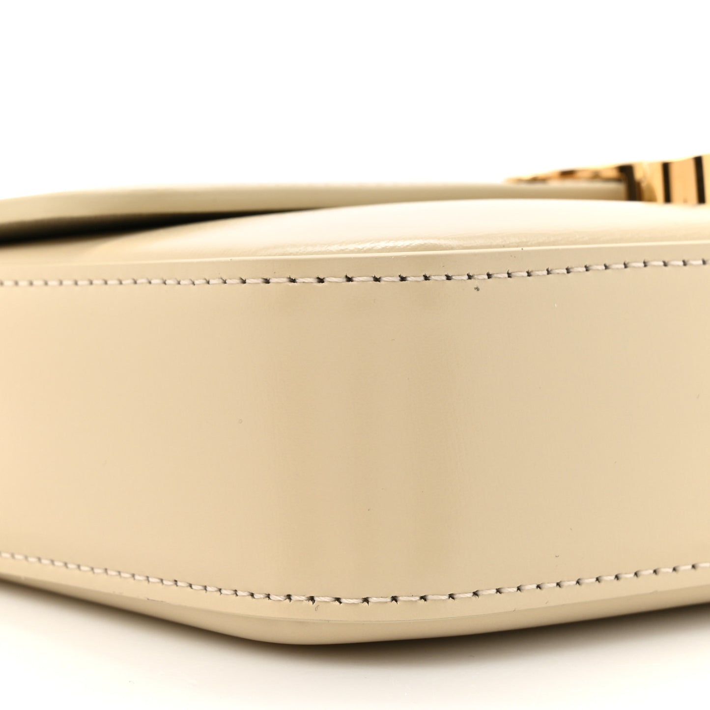 Natural Calfskin Triomphe Shoulder Bag Ivory