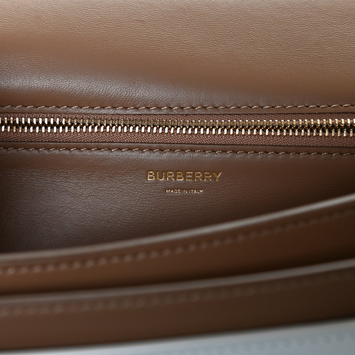 Burberry Smooth Calfskin Monogram Medium TB Bag Chalk White Camel 6 of 10