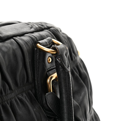 Prada Nappa Gaufre Buckle Bowler Black 13 of 20
