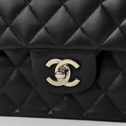 Chanel Lambskin Quilted Medium Double Flap Black 10 of 10