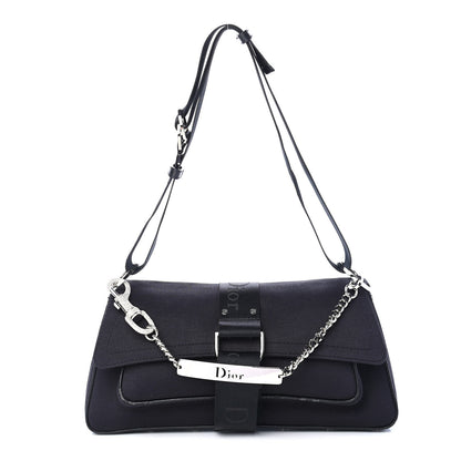 Christian Dior Silk Jersey Crystal Hardcore Clutch Black 1 of 12