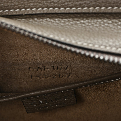 Celine Drummed Calfskin Nano Luggage Souris 7 of 11