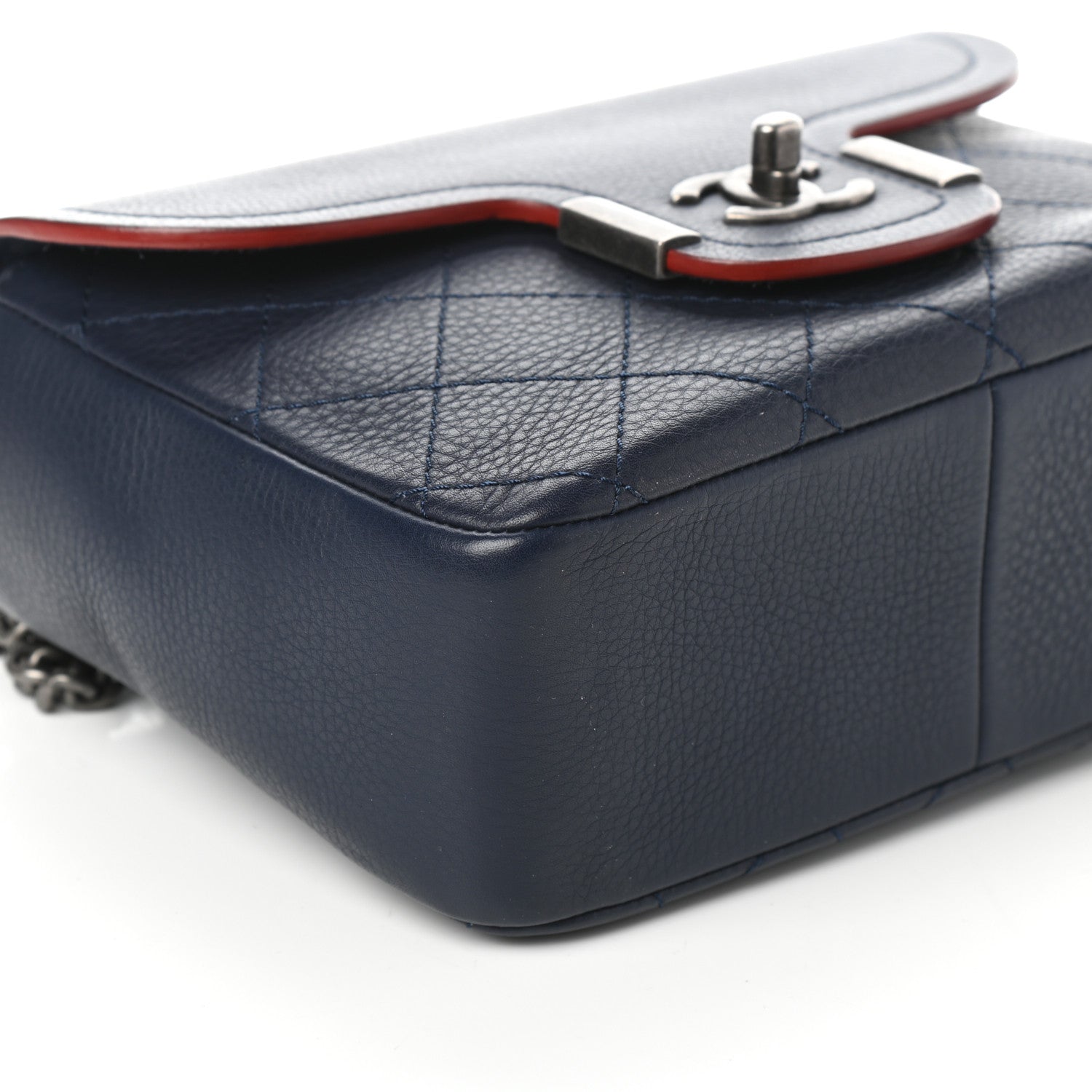 Chanel Grained Calfskin Archi Chic Flap Navy 9 of 10