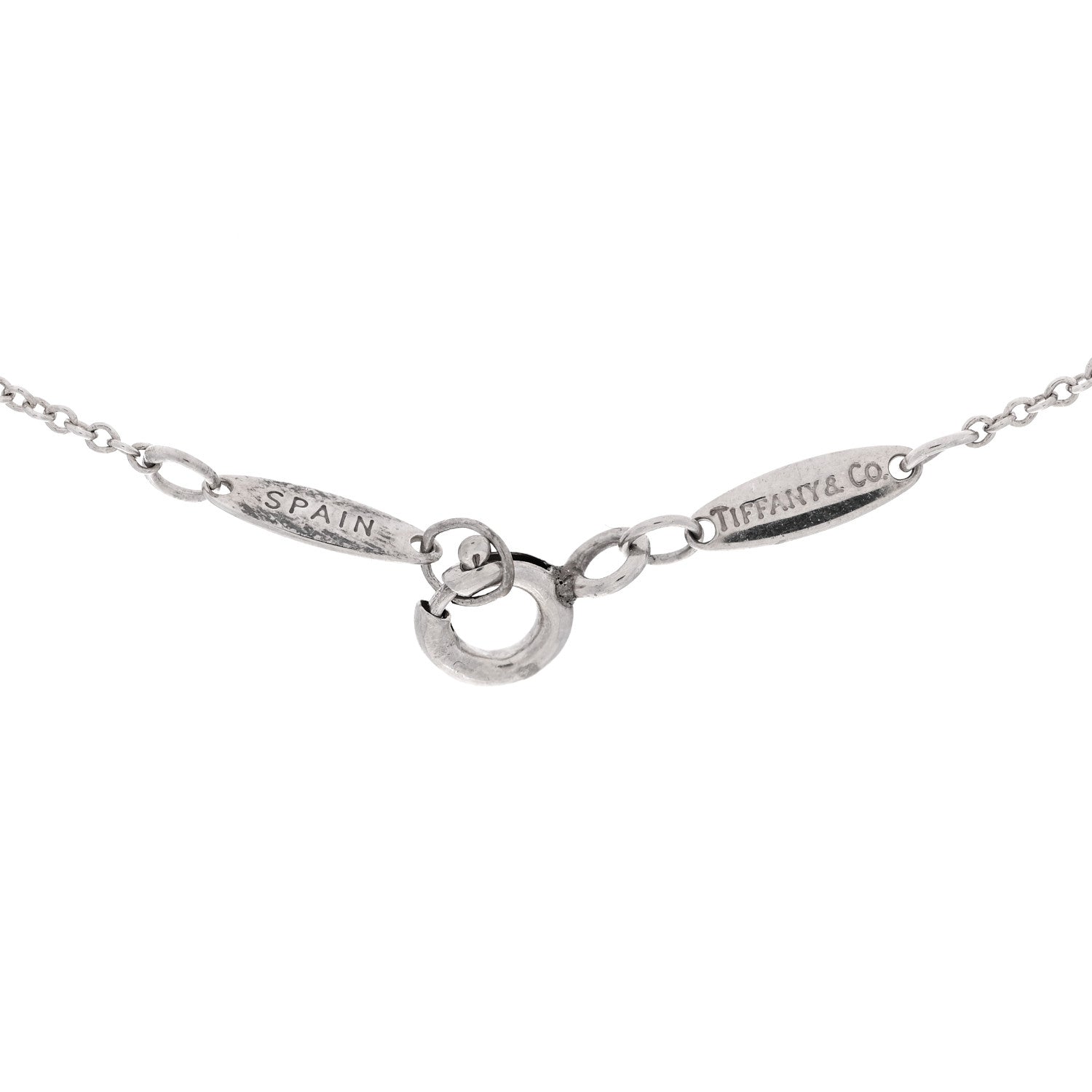 Tiffany Sterling Silver Diamond .03ct Elsa Peretti Diamonds by the Yard Pendant Necklace 4 of 5
