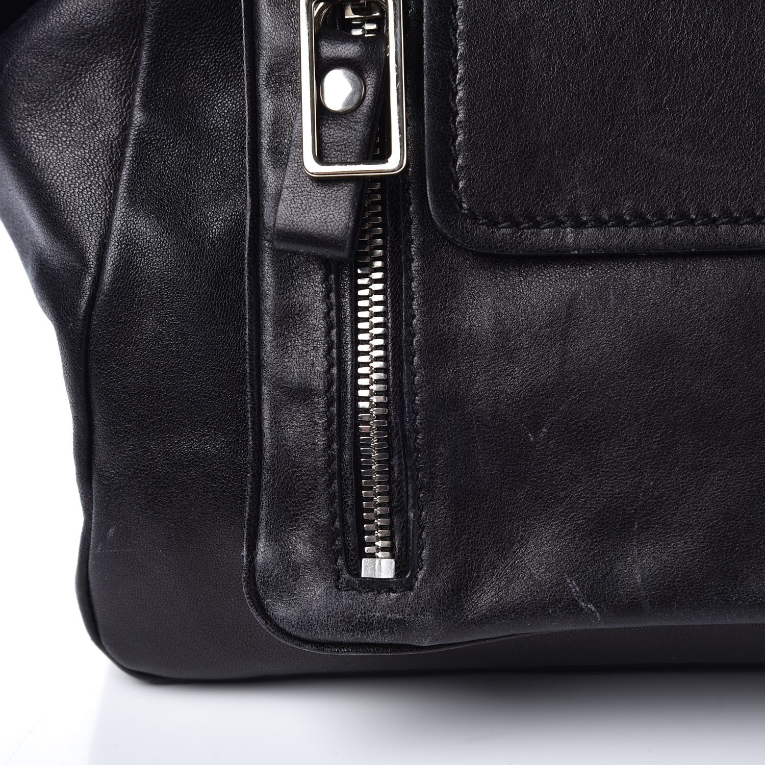 Chloe Calfskin Zipper Cutout Shoulder Bag Black 9 of 16