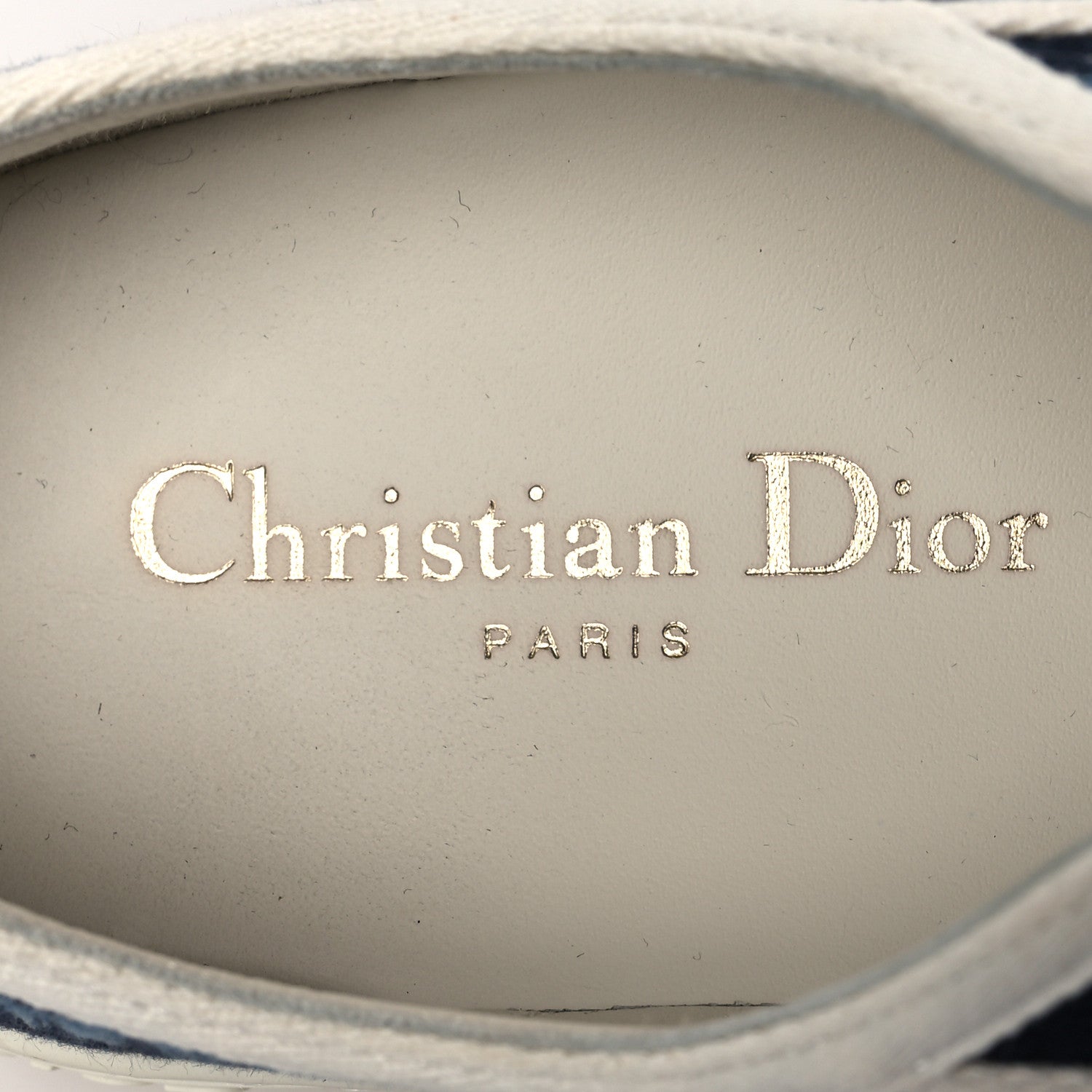 Christian Dior Canvas Palms Embroidered Womens Walk'N'Dior Low Top Sneakers 36 Indigo Blue 7 of 8