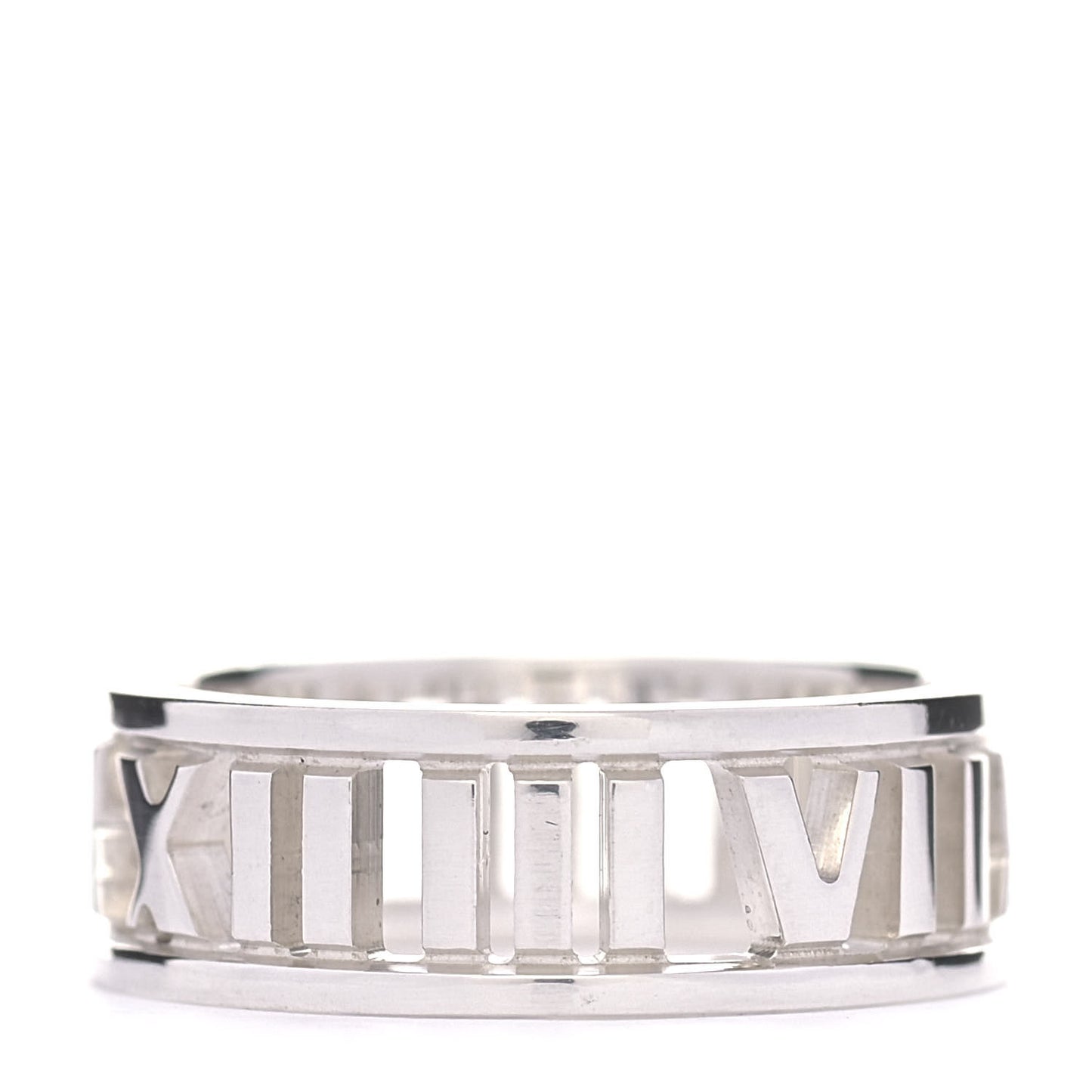 Sterling Silver Wide Atlas Open Ring 54 6.75