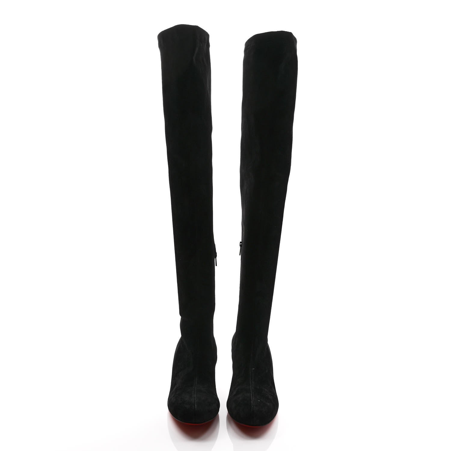 Christian Louboutin Veau Velours Stretch Turelaboot Alta 55 Over The Knee Boots 37 Black 2 of 6