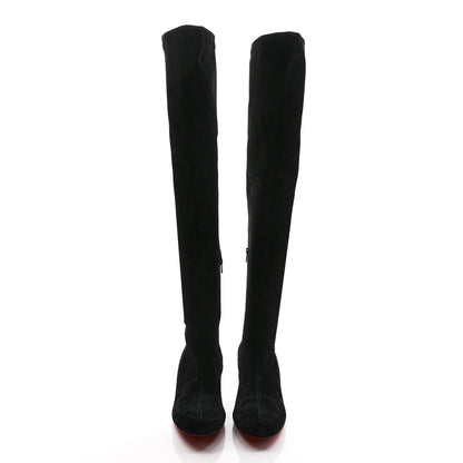 Christian Louboutin Veau Velours Stretch Turelaboot Alta 55 Over The Knee Boots 37 Black 2 of 6