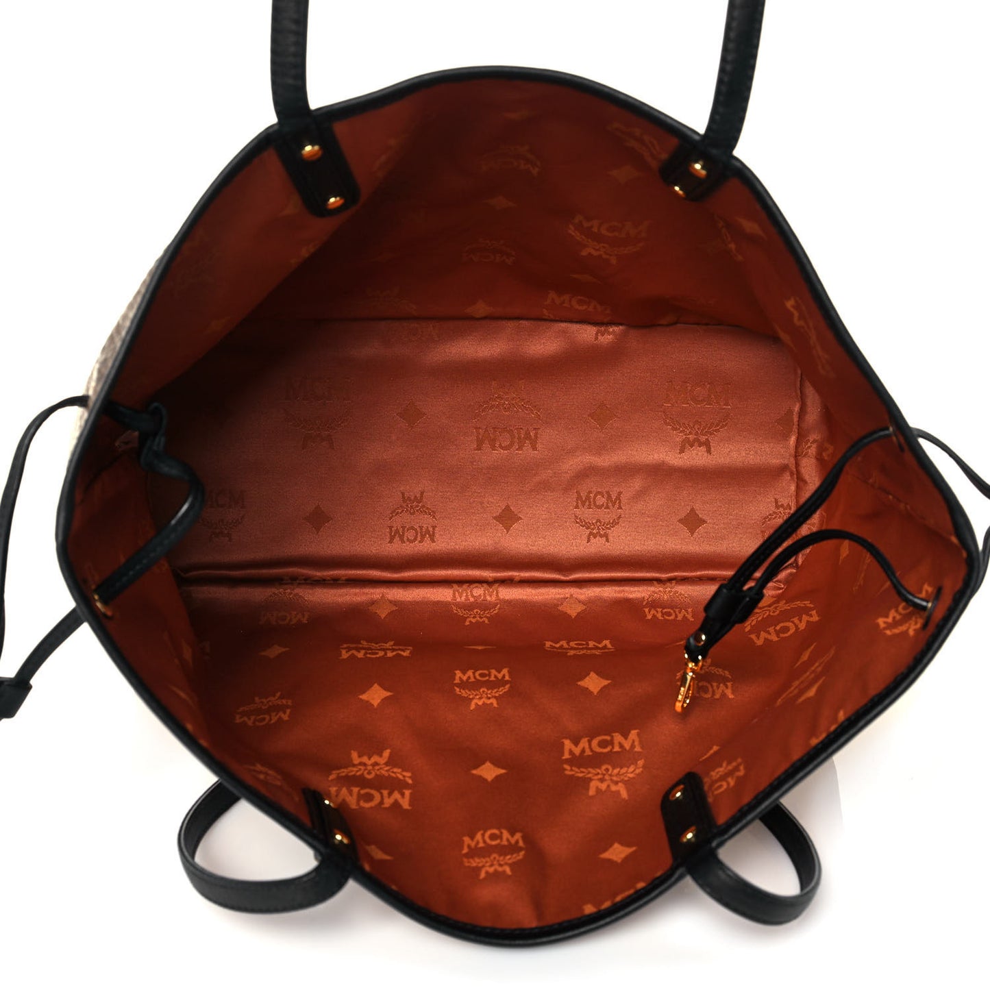 Metallic Visetos Medium Shopper Tote Gold