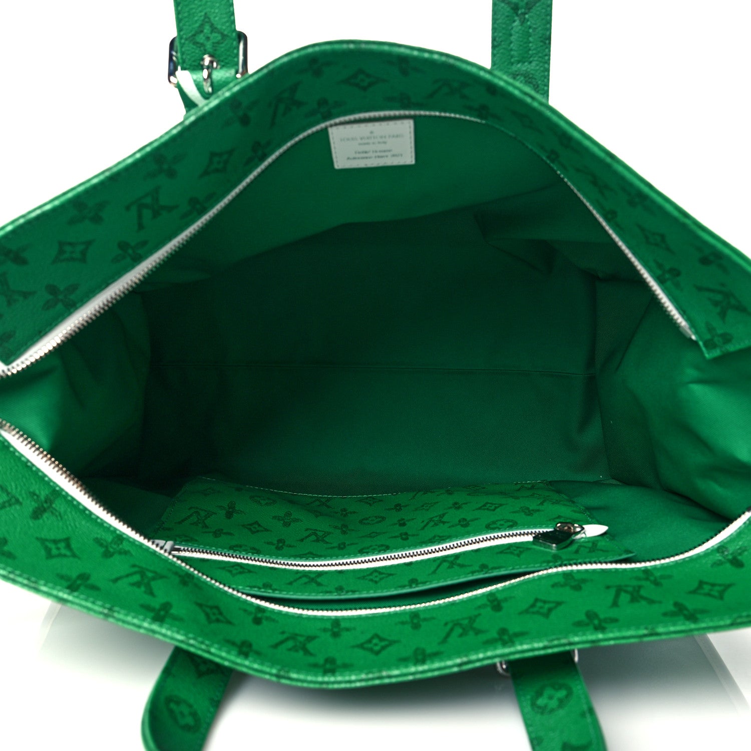 Louis Vuitton Vintage Monogram Everyday LV Cabas Zippe GM Green 4 of 8