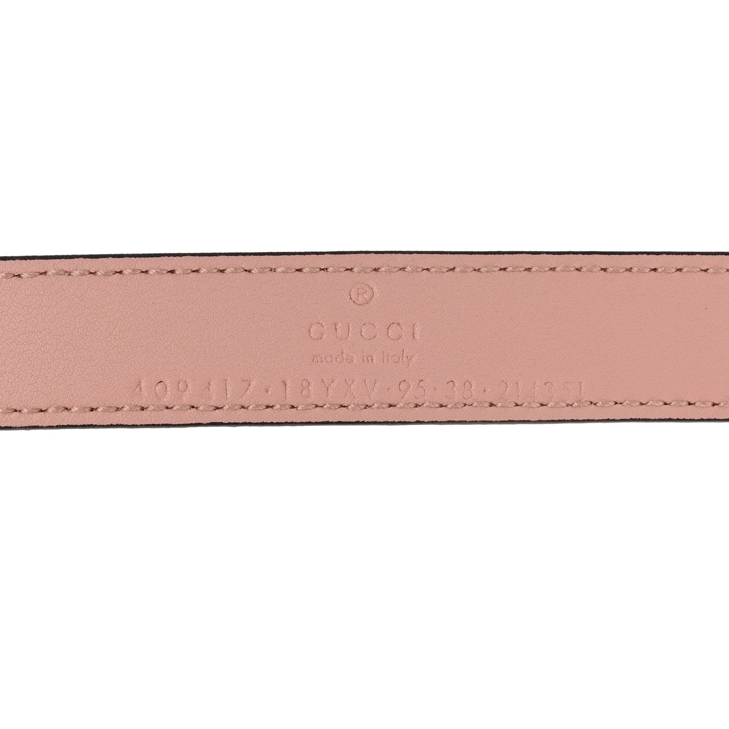 Gucci Azalea Calfskin Enamel Monochrome Double G 20mm Belt 95 38 Perfect Pink 4 of 6