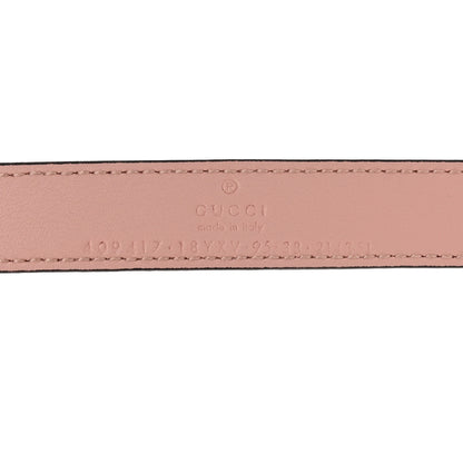 Gucci Azalea Calfskin Enamel Monochrome Double G 20mm Belt 95 38 Perfect Pink 4 of 6