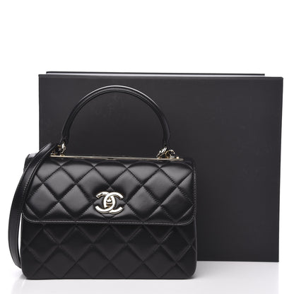 Chanel Lambskin Quilted Small Trendy CC Dual Handle Flap Bag Black 11 of 12