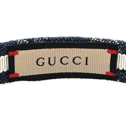 Gucci Denim Monogram Headband 4 of 5