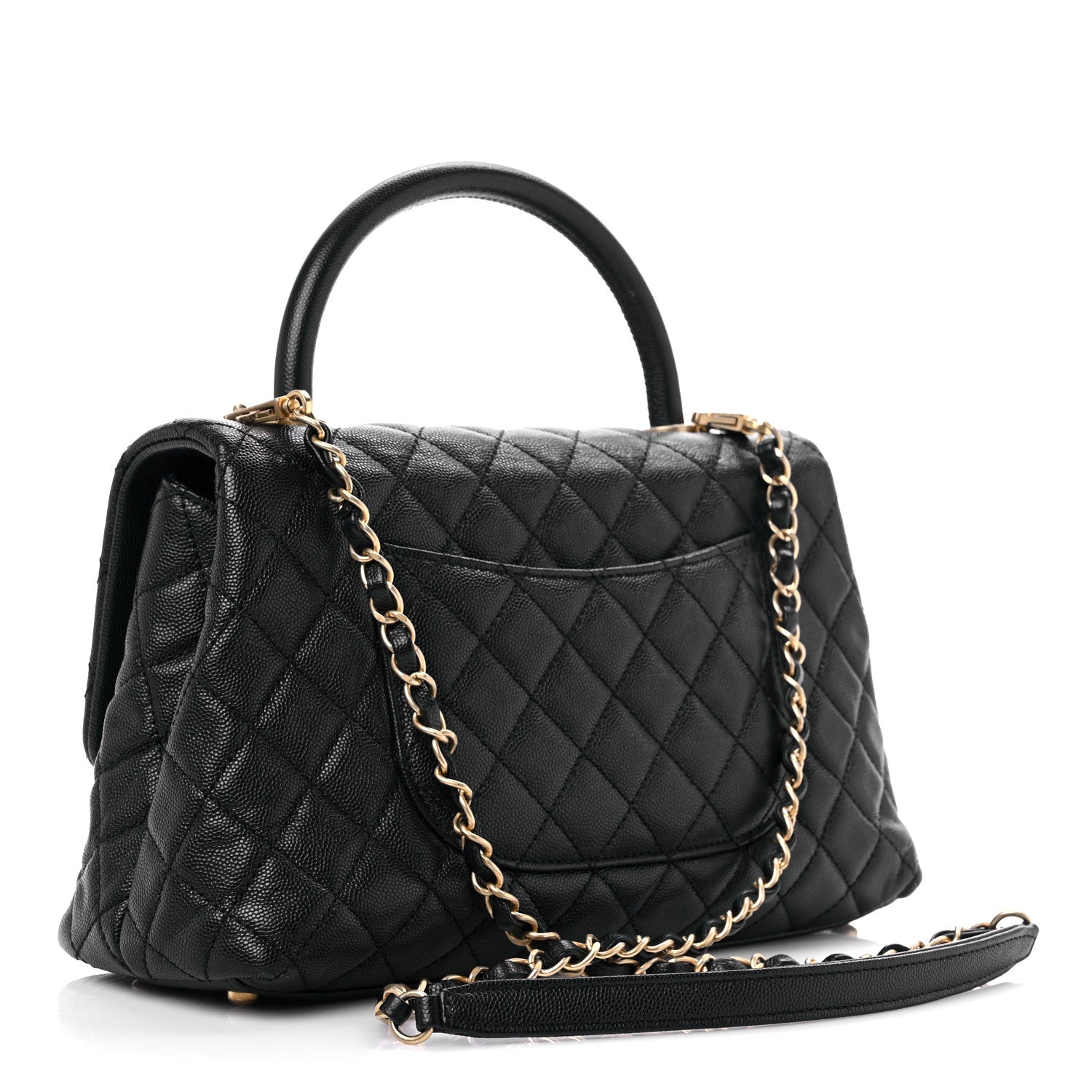 Chanel Caviar Quilted Small Coco Handle Flap Black 3 of 11