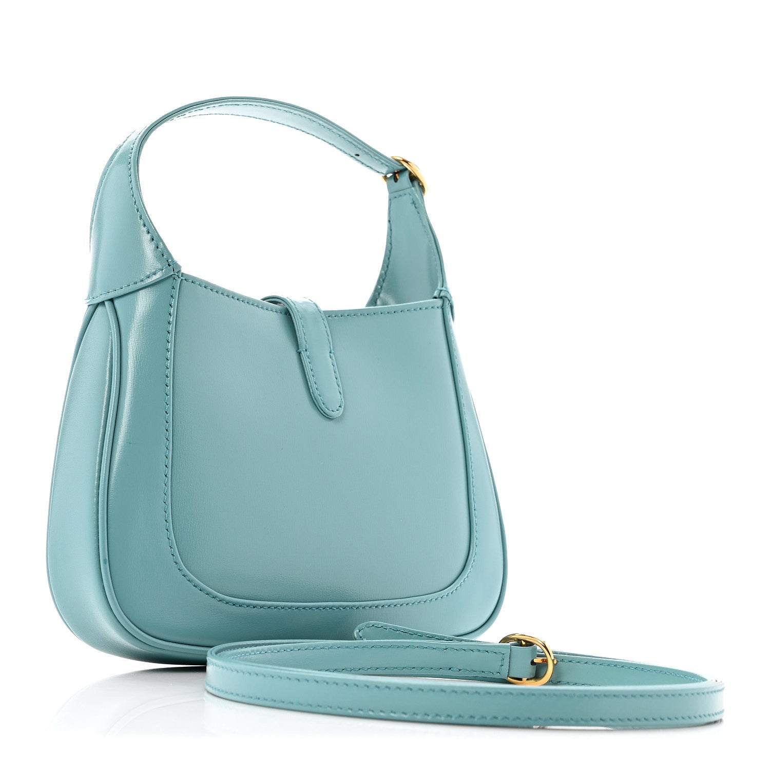 Gucci Boarded Dyana Lux Calfskin Mini Jackie 1961 Hobo Dusty Azure 3 of 13