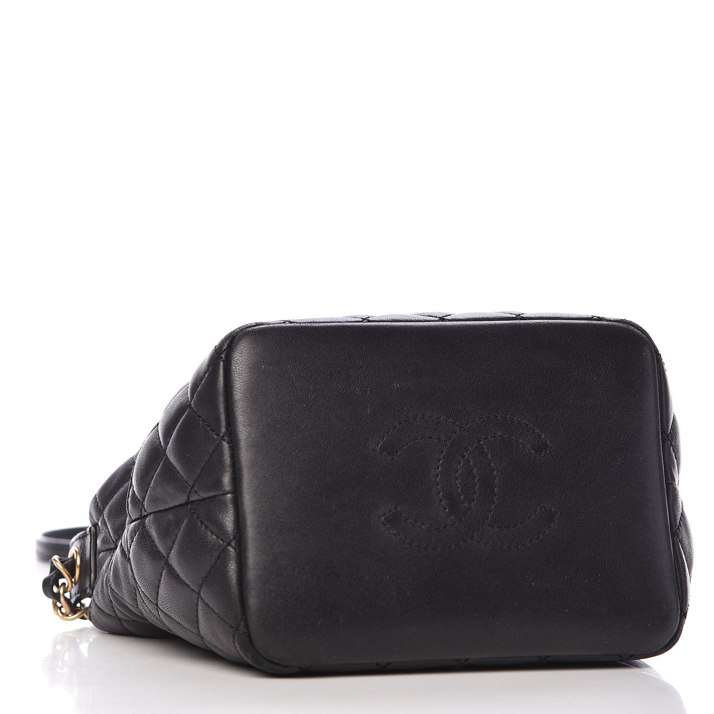 Lambskin Quilted Small Hobo Black