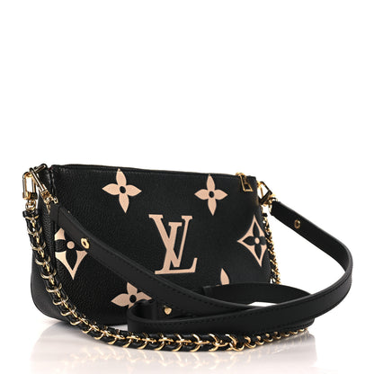 Louis Vuitton Empreinte Monogram Giant Multi Pochette Accessories Black Beige 3 of 9