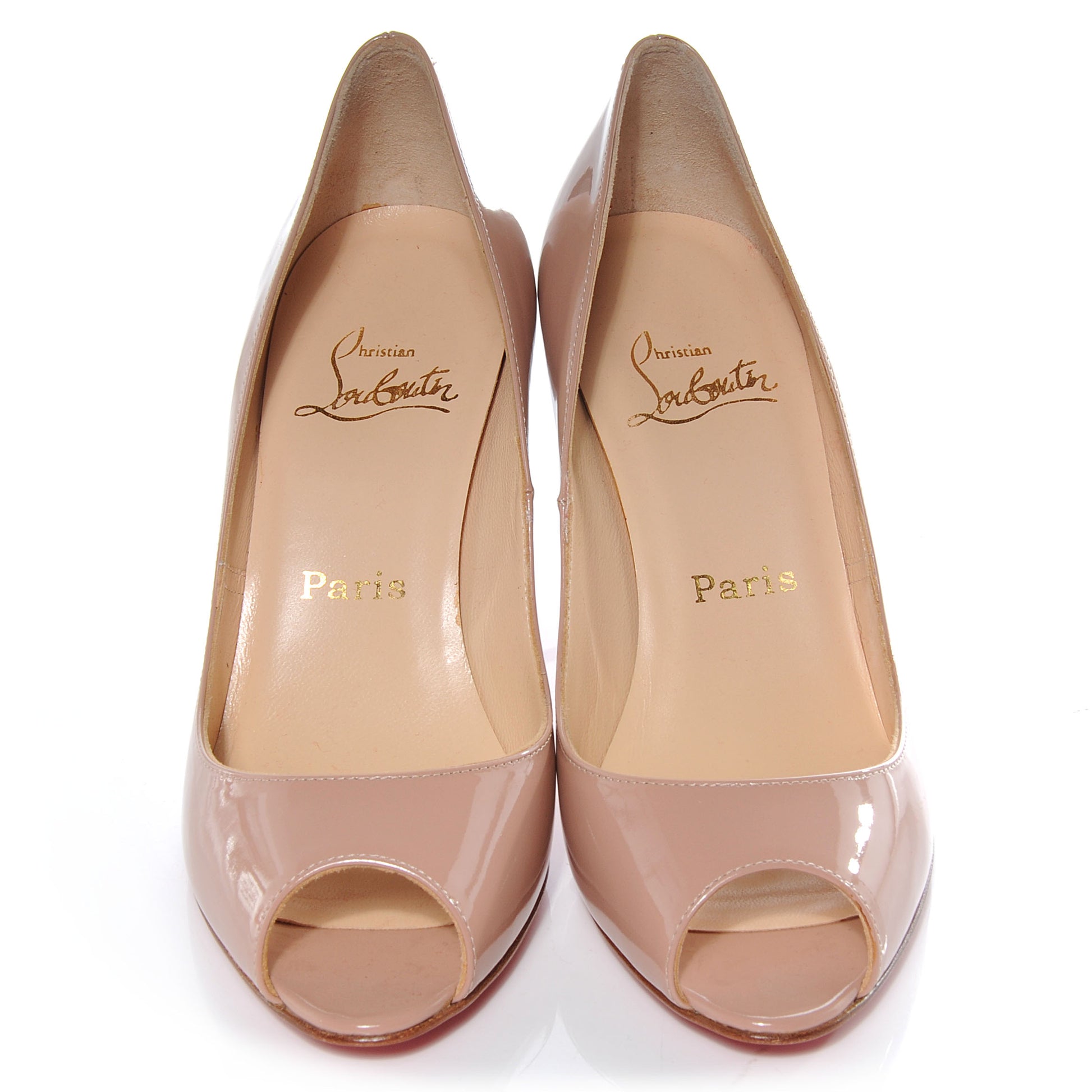 Christian Louboutin Patent Mater Claude 85 Pumps 37 Nude 2 of 6