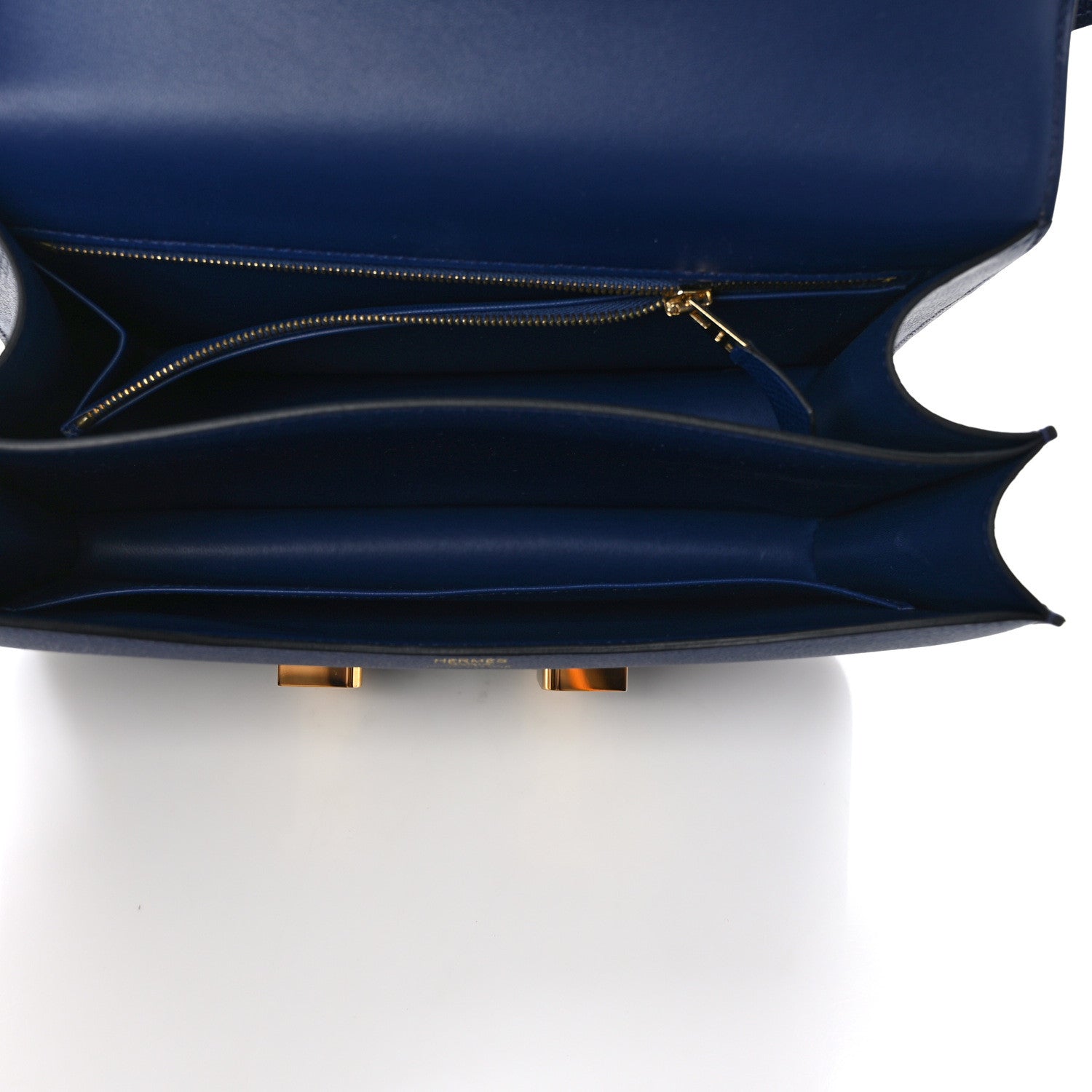 Hermes Epsom Constance 24 Bleu Saphir 5 of 9