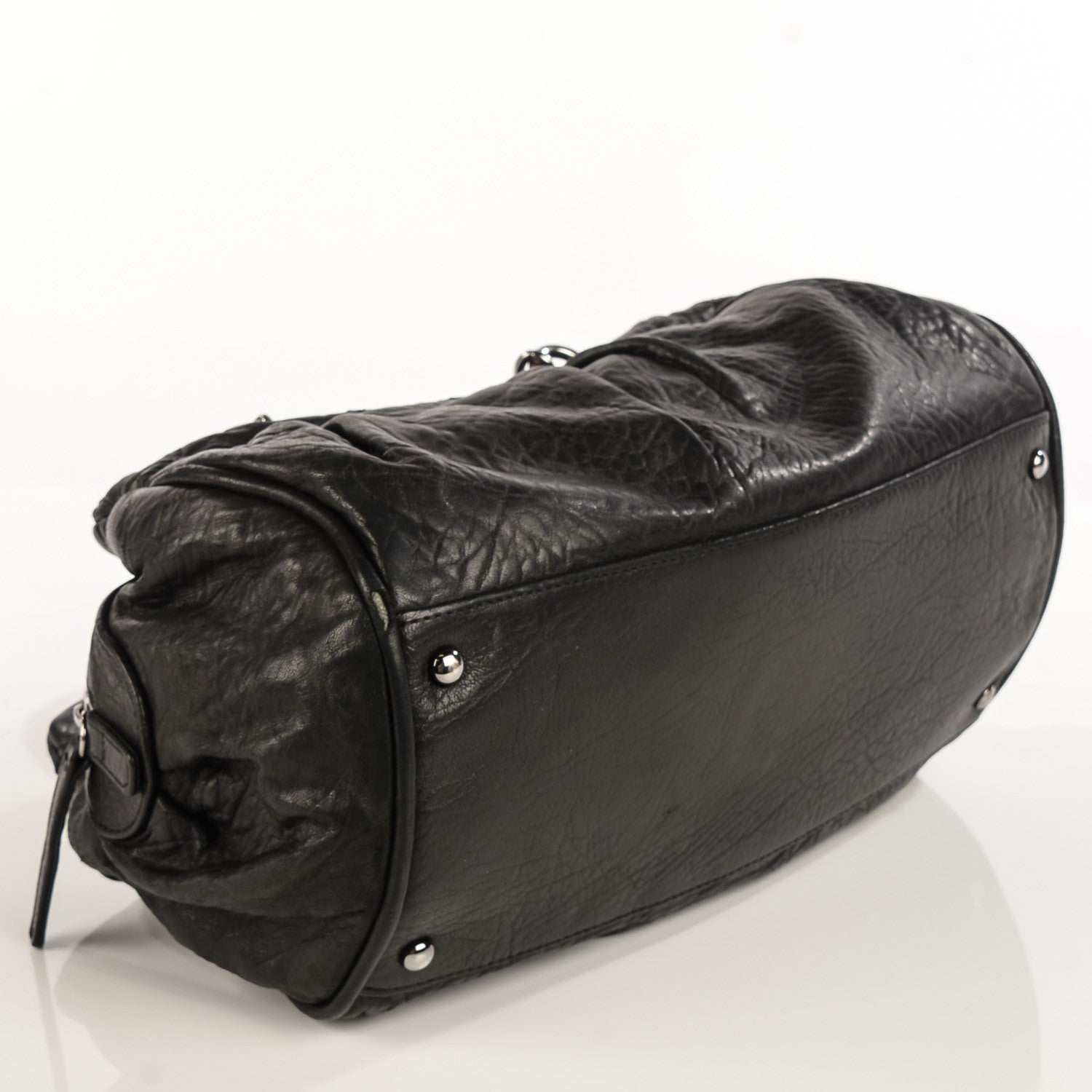 Chanel Distressed Lambskin Bowler Black 4 of 7