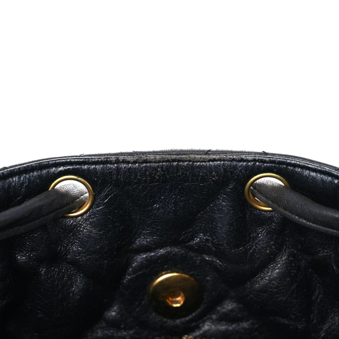 Lambskin Quilted Backpack Black