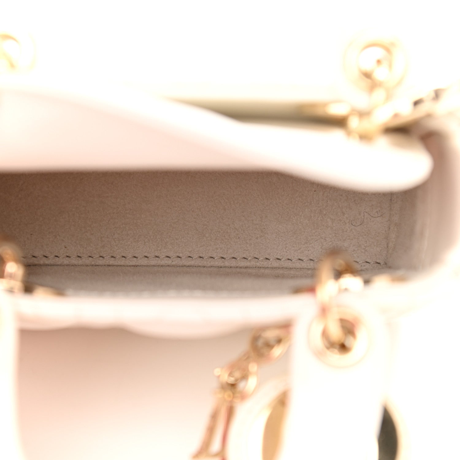 Christian Dior Lambskin Cannage Micro Lady Dior White 4 of 12