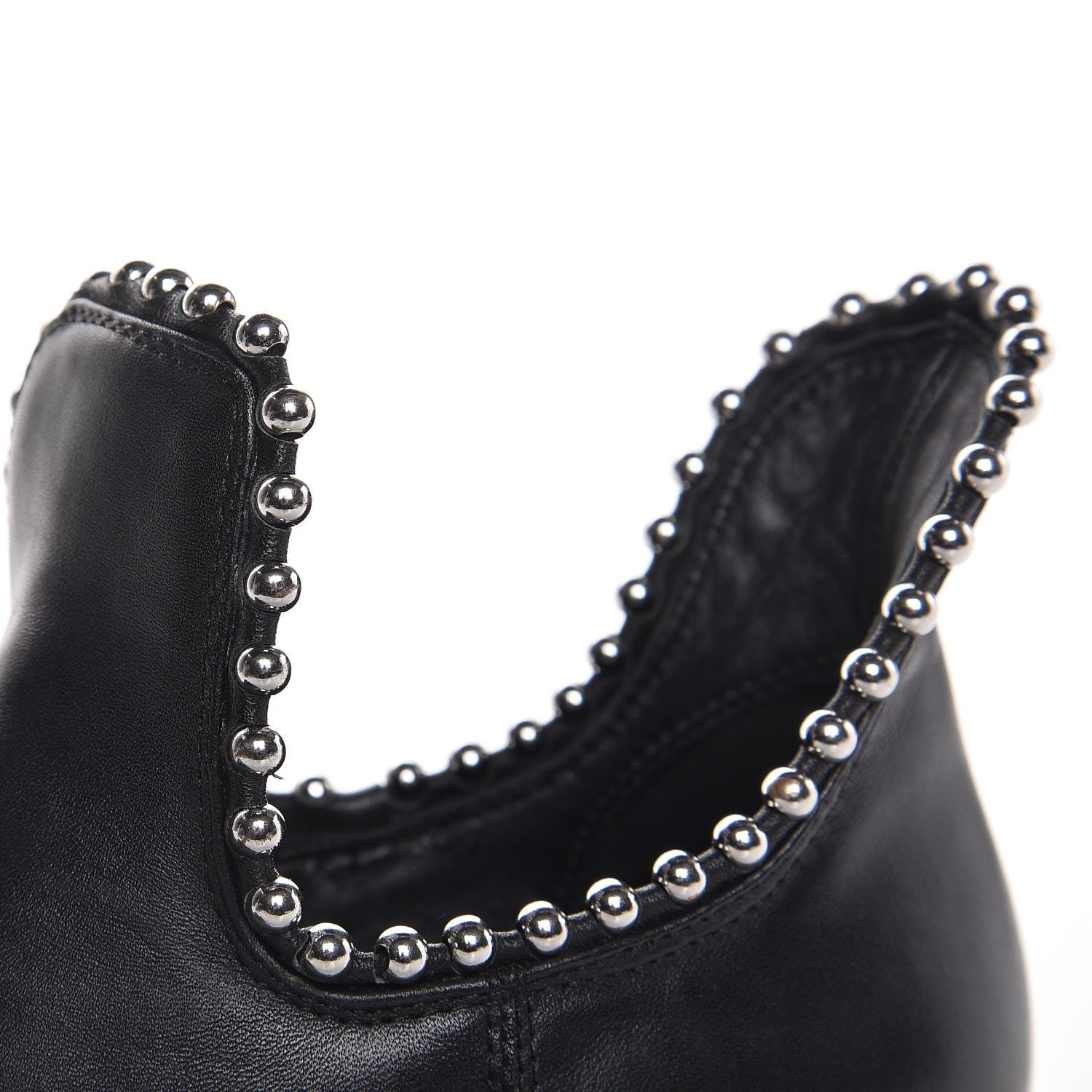 Alexander Wang Calfskin Studded Kori Cutout Boots 36 Black 12 of 15