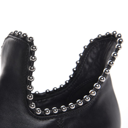 Alexander Wang Calfskin Studded Kori Cutout Boots 36 Black 12 of 15