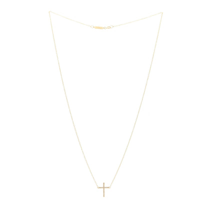 Jennifer Meyer 18K Yellow Gold Diamond Cross Pendant Necklace 3 of 6