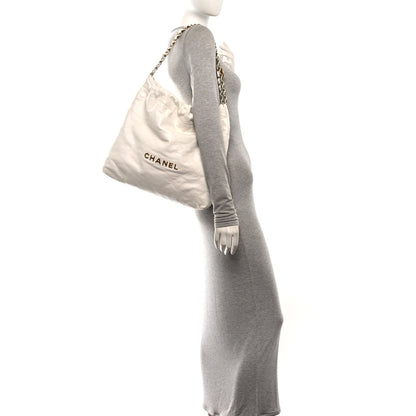 Chanel Shiny Calfskin Quilted Small Chanel 22 White 2 of 13