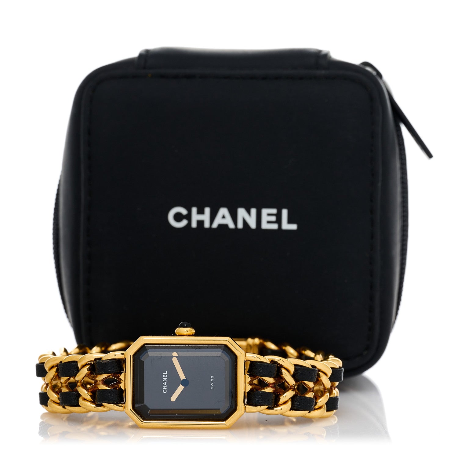 Chanel Stainless Steel Lambskin 20mm Chain Premiere Quartz Watch Gold M 5 of 5