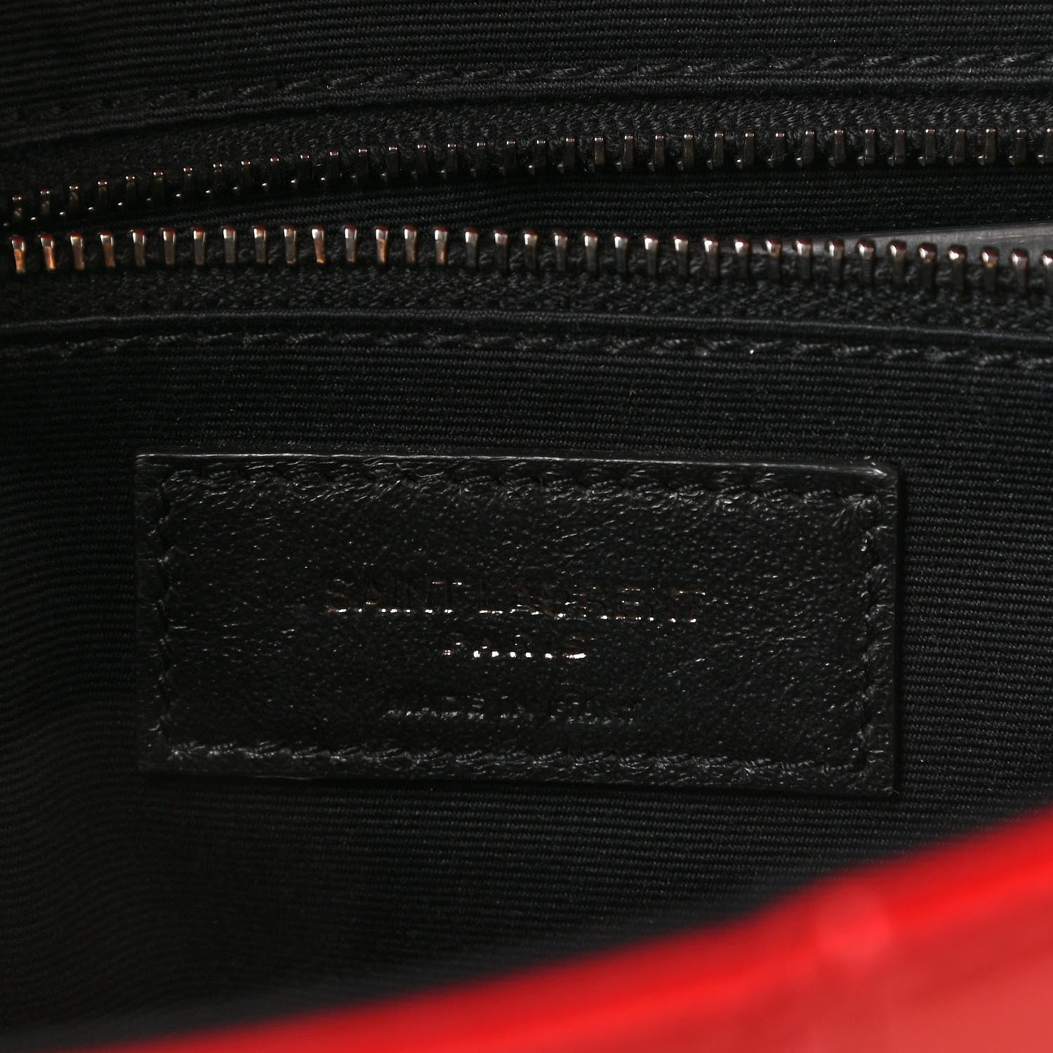 Saint Laurent Lambskin Patchwork Monogram Medium Jamie Red 5 of 8