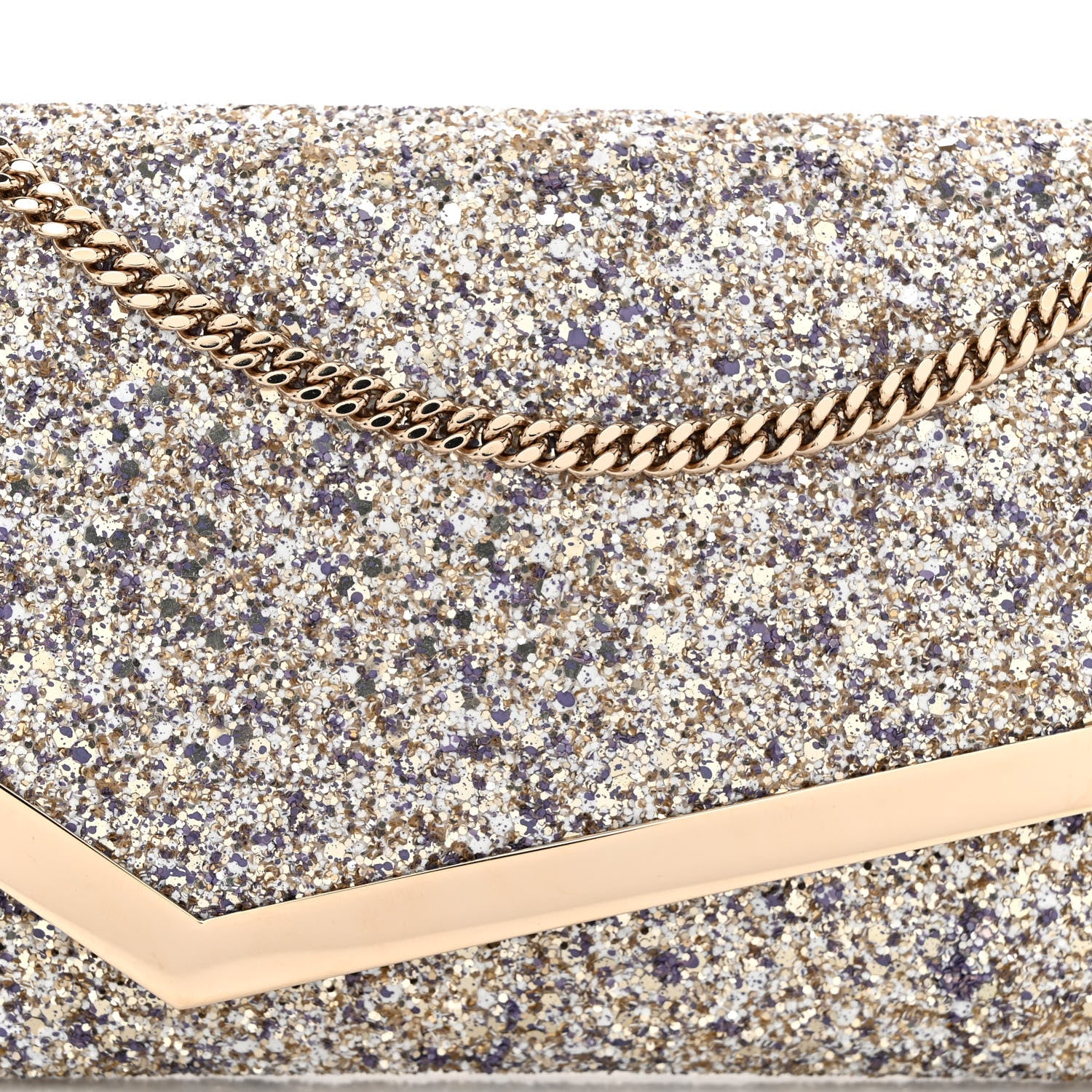 Jimmy Choo Glitter Emmie Clutch Silver 7 of 9
