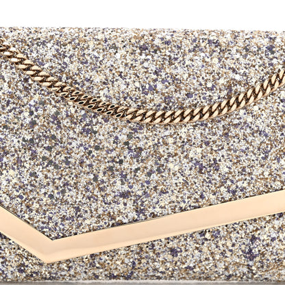 Jimmy Choo Glitter Emmie Clutch Silver 7 of 9