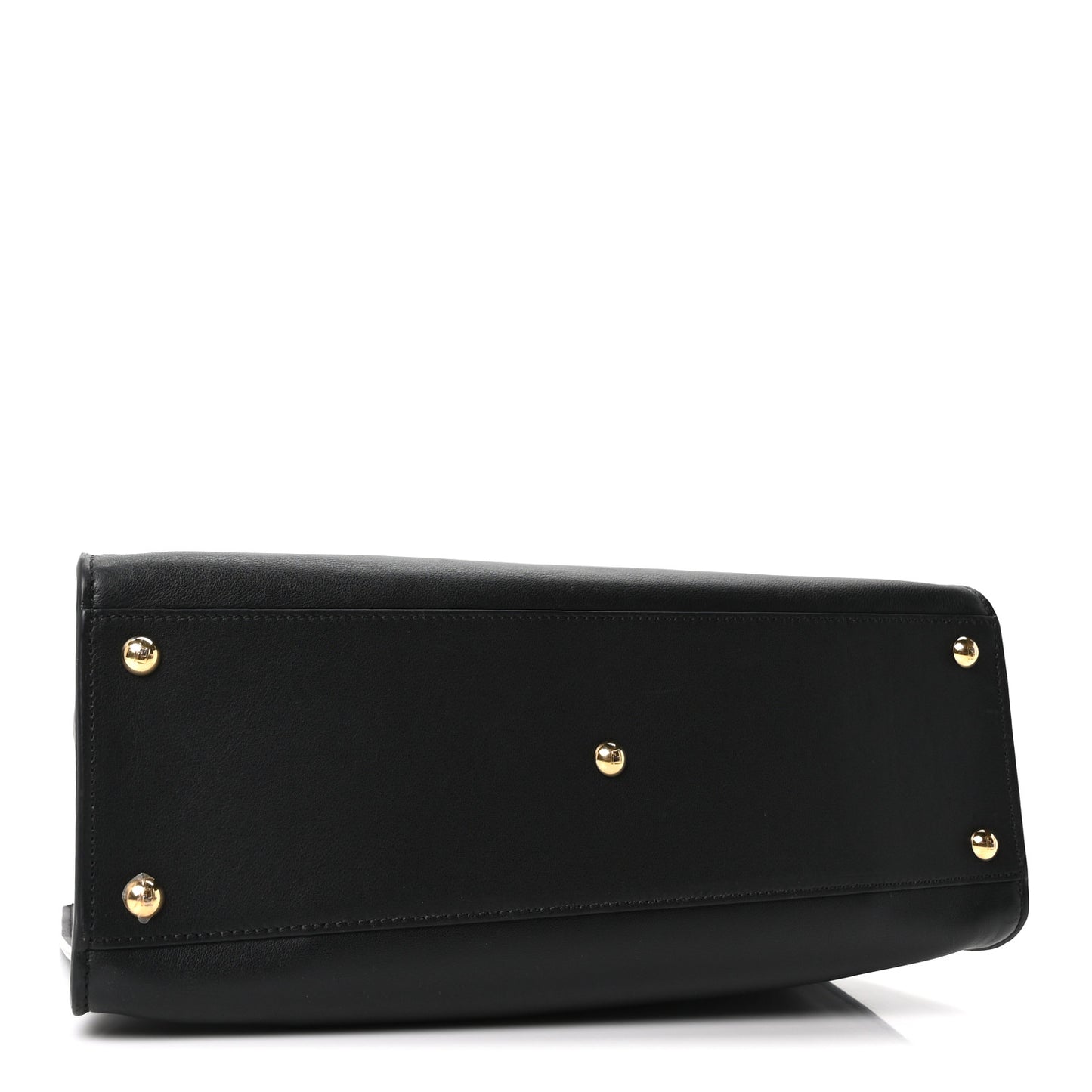 Vitello Seta Century Small Peekaboo X-Tote Black Brandy