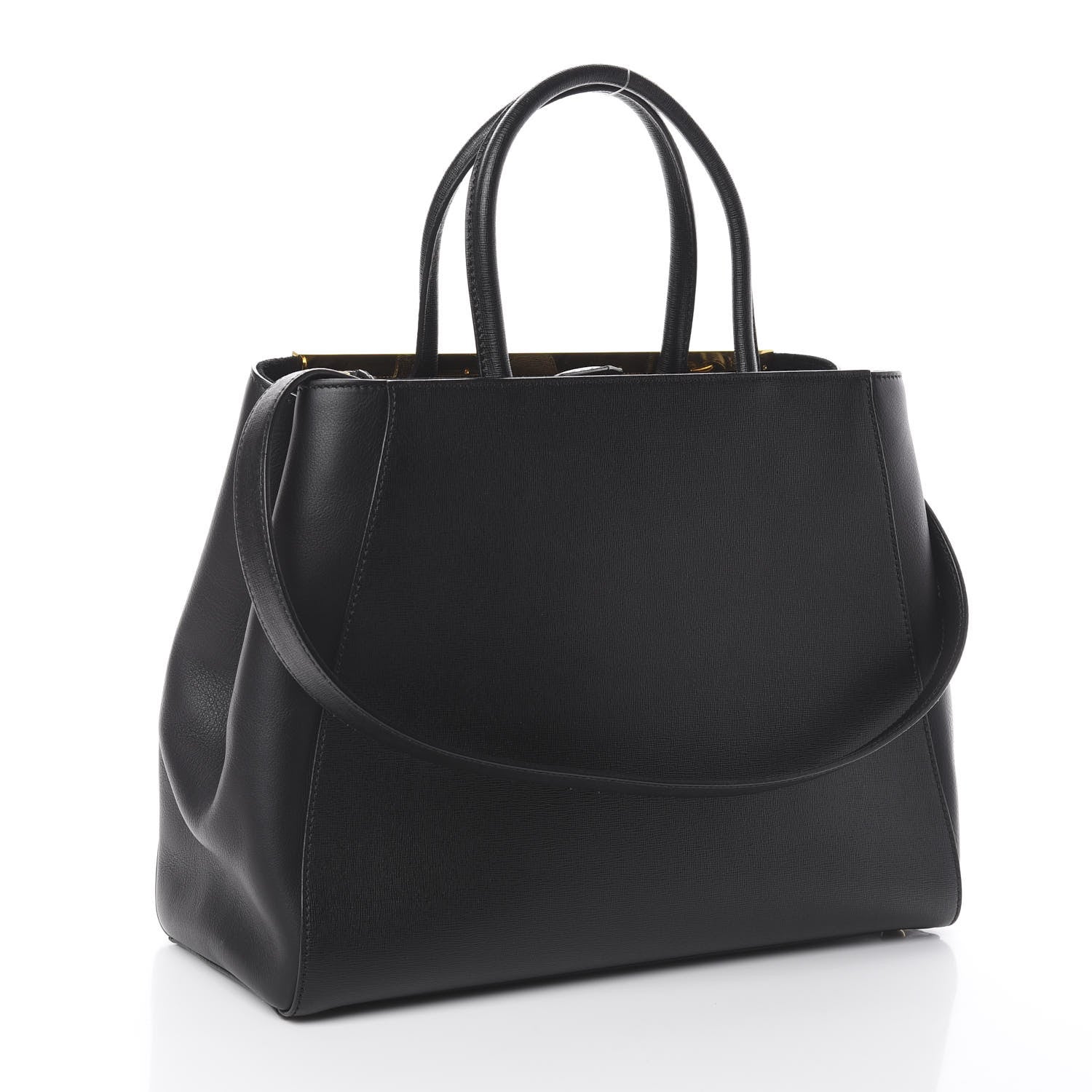Fendi Vitello Elite Regular 2Jours Tote Black 2 of 8
