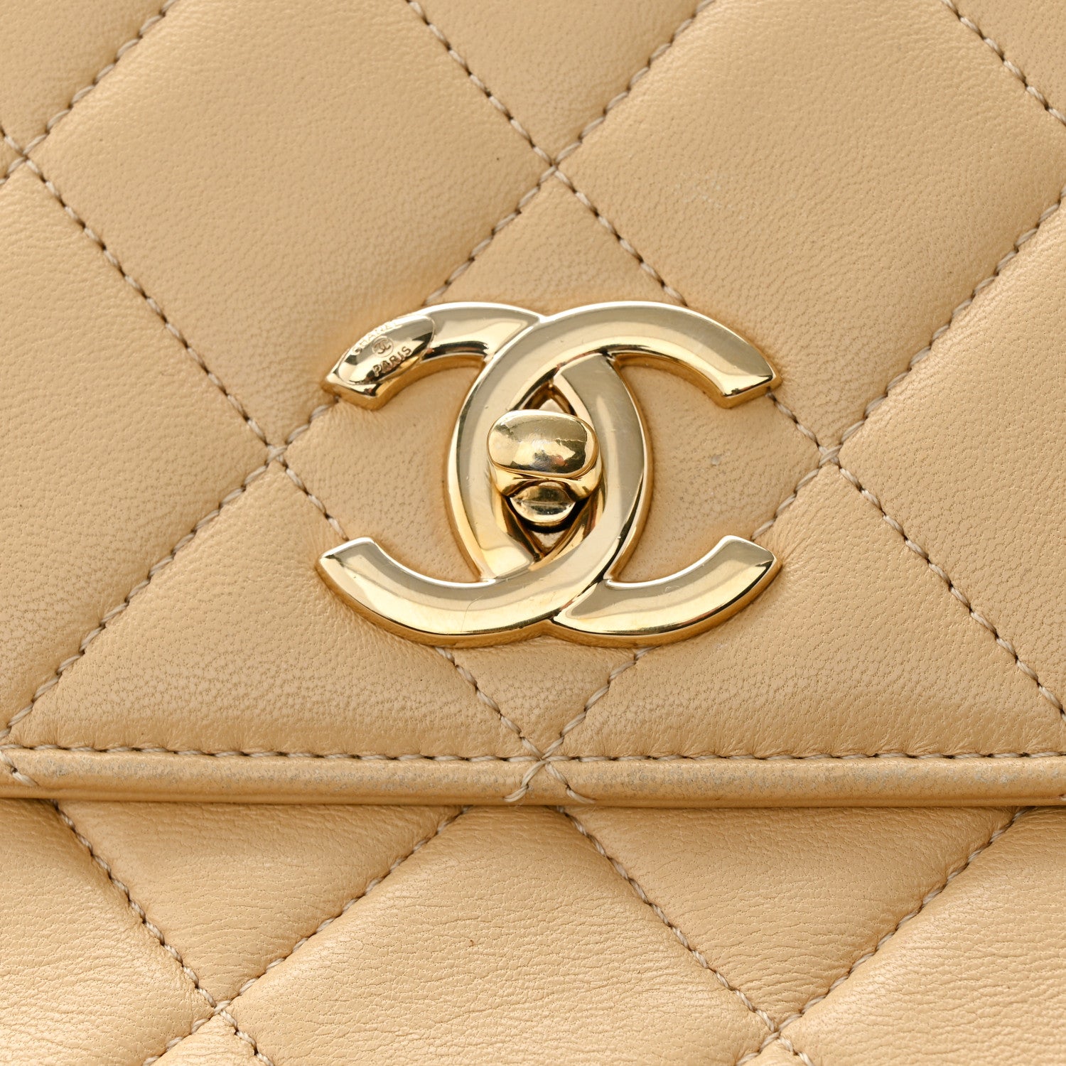 Chanel Lambskin Quilted Medium Trendy CC Flap Dual Handle Bag Beige 9 of 18