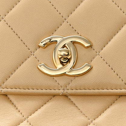 Chanel Lambskin Quilted Medium Trendy CC Flap Dual Handle Bag Beige 9 of 18