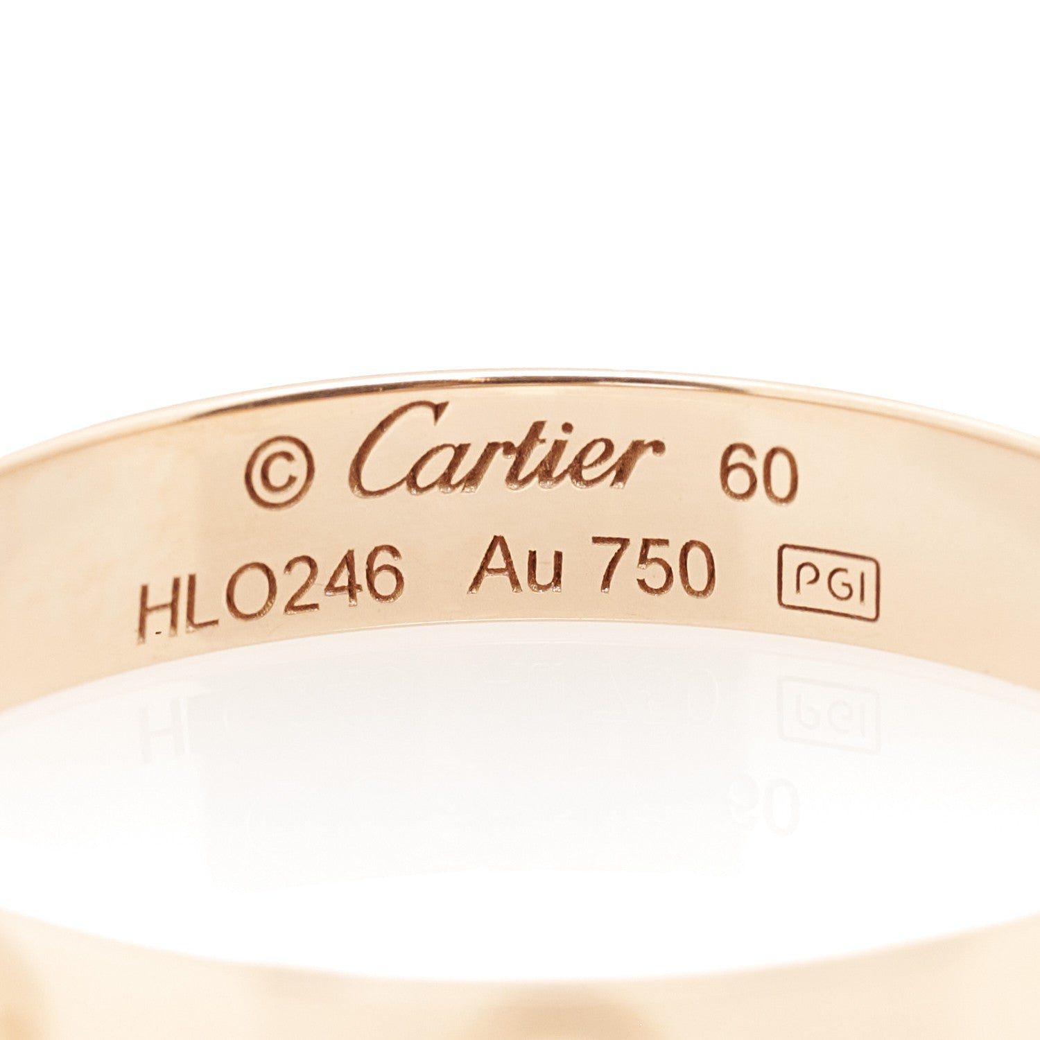 Cartier 18K Pink Gold 3.5mm LOVE Wedding Band Ring 60 9 4 of 5