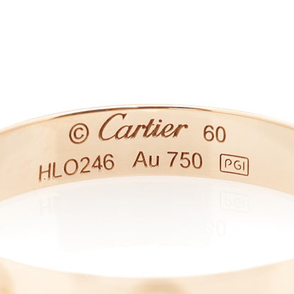 Cartier 18K Pink Gold 3.5mm LOVE Wedding Band Ring 60 9 4 of 5
