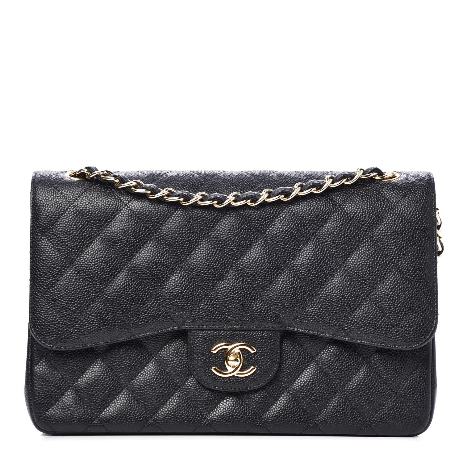 Chanel Caviar Quilted Jumbo Double Flap Black 1 of 7