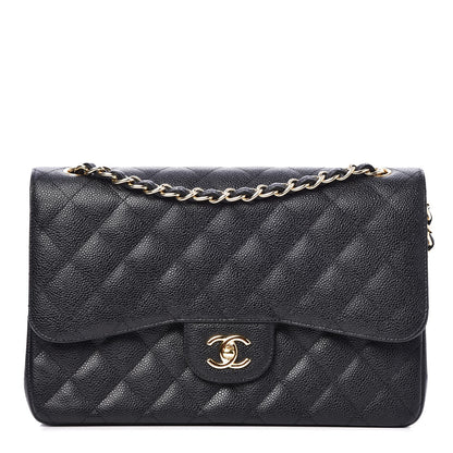 Chanel Caviar Quilted Jumbo Double Flap Black 1 of 7